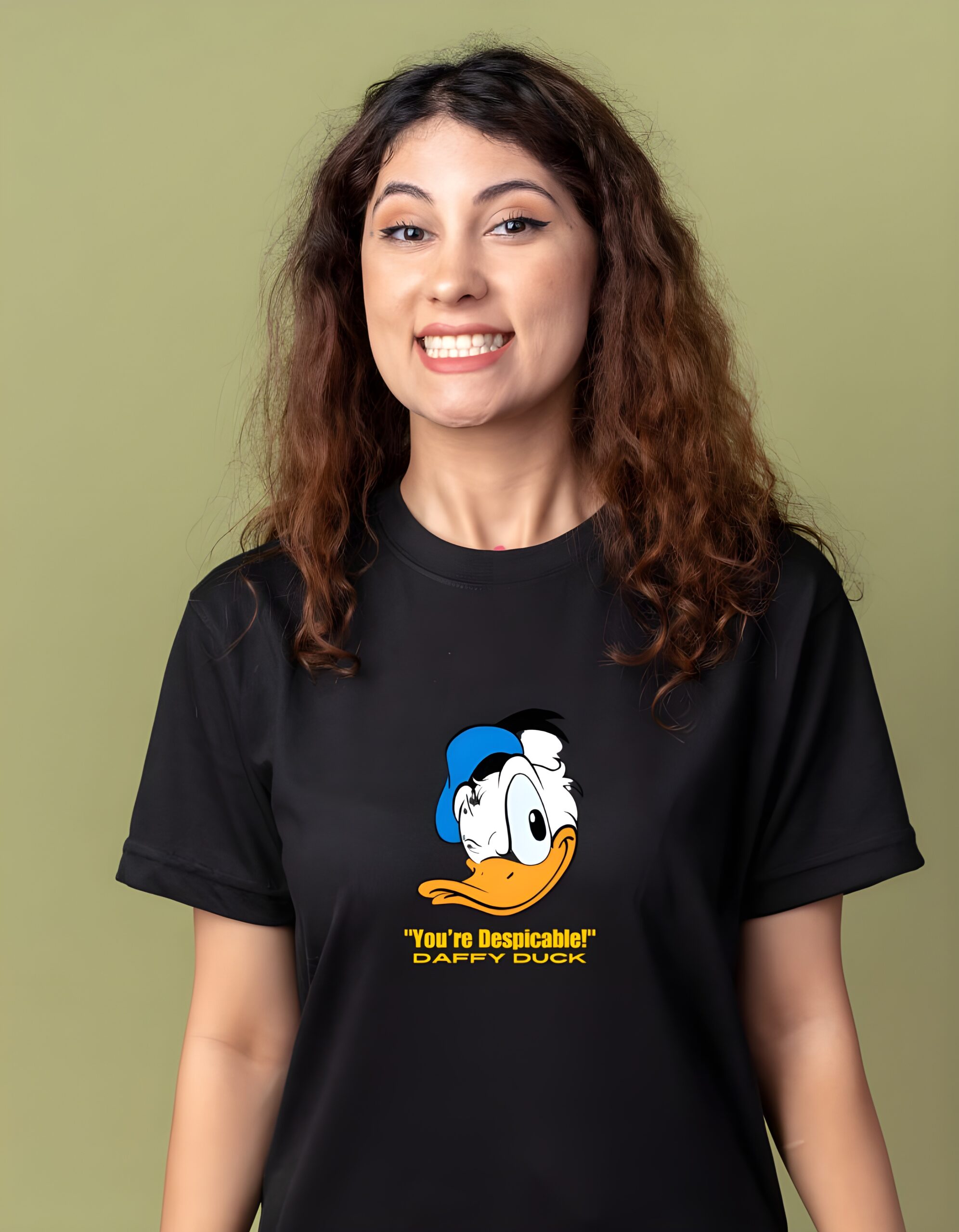 Oh Duck! Women’s Daffy Duck Round Neck Pure Cotton Regular Fit T-Shirt