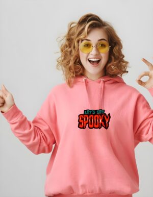 Spooky Regular Fit Pure Cotton Unisex Hoodie for Women - Image 2