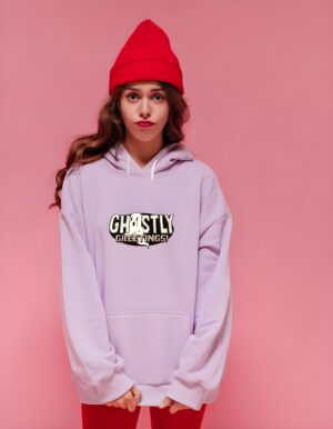 Ghostly Regular Fit Pure Cotton Unisex Hoodie for Women - Image 6