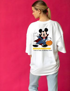 Mickey Halloween Round Neck Pure Cotton Regular Fit T-Shirt for Women - Image 2