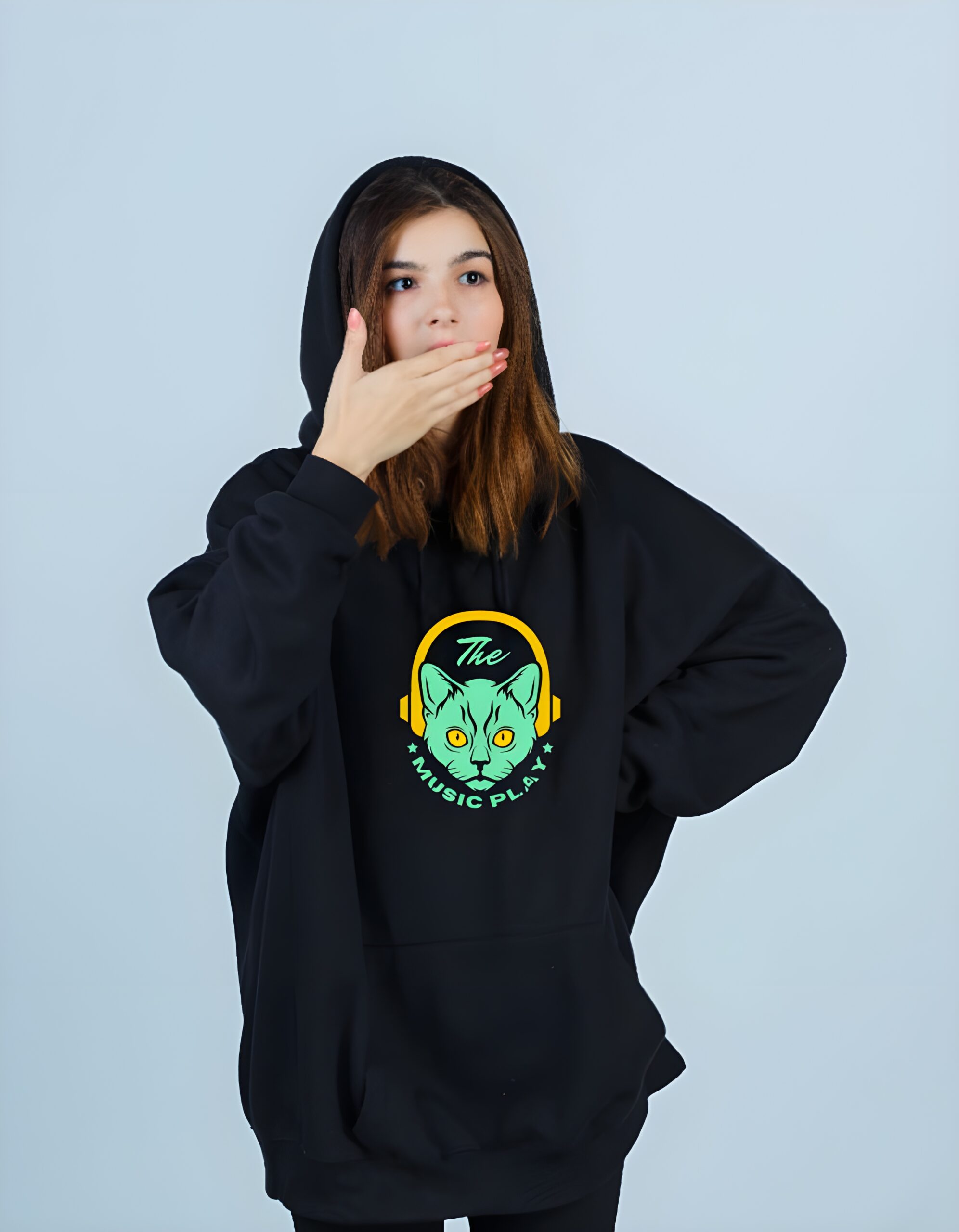 Alien Regular Fit Pure Cotton Unisex Hoodie for Women