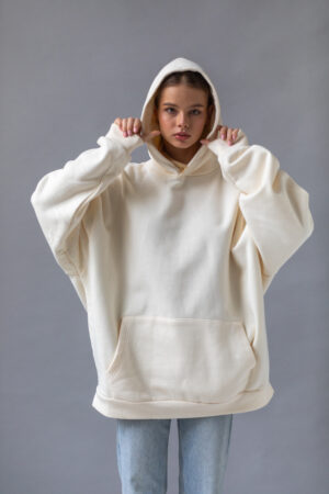 Basic Regular Fit Pure Cotton Unisex Hoodie for Women - Image 6