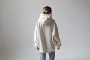 Basic Regular Fit Pure Cotton Unisex Hoodie for Women - Image 3